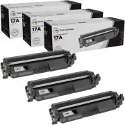 LD 3pk Comp Black Laser Toner Cartridge for HP 17A CF217A MFP M130fn M130fw