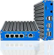 GZBOX Mini PC Fanless Soft Router N100 Alder Lake Firewall Appliance 4* LAN I226 Port DDR5 NVME SSD for Home Office (8GB 500GB)