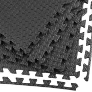 Xspec 3/8" Thick 100 Sq Ft Steel EVA Foam Floor Exercise Gym Mat 25 pcs, Black