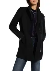 [Marcs] Rose Felted Wool Coat in Black