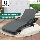 Livsip Sun Lounge Rattan Wicker Lounger Sofa Patio Day Bed Outdoor Furniture