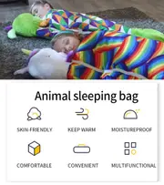 NEW For Happy Sleeping Bag Nappers Kids Pillow Stuffed Toy Play Camping