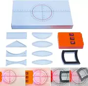 Optics Experiment Kit: Prisms, Convex Lens & Triple Laser for Light Refraction