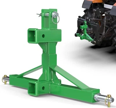 Green 3 Point Hitch Receiver with Dual 2 Receiver 3 Point Trailer Hitch for