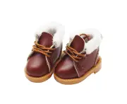 1 Pair Doll Boots Decorative Stylish Rubber Soft Surface Doll Short Boots for Ornament-Dark Brown