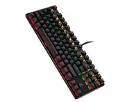 K50 87 Keys Wired Mechanical Keyboard USB Blue Switches Gaming LED Rainbow Gaming Backlit Keyboard Computer Accessories for Computer