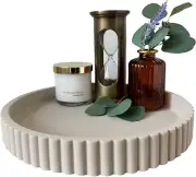 round Decorative Tray for Coffee Table Tray Decor - Concrete round Tray Home Dec