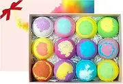 EUIOOVM 12pieces Spa Essentials Bath for Girls Gentle and Relaxing Natural Bath Bombss for Women Gifts Bath Bombssfor Kids, Pink