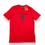 Men's Authentic Scuderia Ferrari Puma Big Shield Rosso Corsa T-Shirt New W/Tags