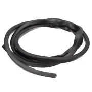 23/64"x 7/16"x 4.9ft Rubber U Channel Edge Trim Flat Fits 4.5-5mm Edge, Black