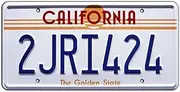 The Fast and The Furious | 2JRI424 | Stamped License Plate
