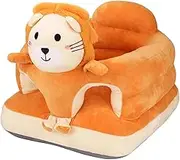 KAKIBLIN Baby Sit Up Sofa Baby Support Sofa, Baby Sofa, Soft Plush Cartoon Animals Learning to Sit Cushion Seats for Toddlers 3-24 Month Infant Sitting Sofa (Lion)