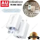 20W DUAL USB Type-C Wall Adapter Fast Charger PD Power For iPhone/Android Lot