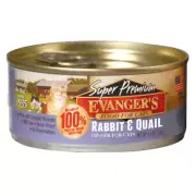Evanger's Super Premium Wet Cat Food Rabbit & Quail; 24