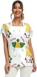 [RPLIFE] Whimsical Gnomes Bright Women Tops Blouse Loose Ladies Party Blouse