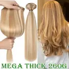 Mega Clip In 100% Real Remy Human Hair Extensions Full Head Natural Double Weft