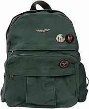 [DANGANCOS] Ellie Backpack The Last Backpack School Bag Casual Canvas School Bag Adjustable Vintage Backpack for School Hiking Travel Unisex