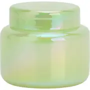 Annabel Trends Glass Opal Jar Home/Bathroom Storage Organiser Sml Limeade