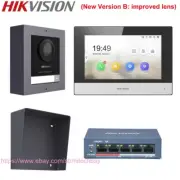 Hikvision DS-KIS602(B) Video Intercom Kit DS-KH6320-WTE1 DS-KD8003-IME1(B) PoE