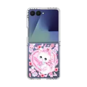 Galaxy Z Flip7 Clear Magnetic Case Love Holic