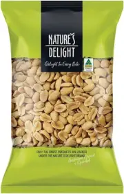 Natures Delight ROASTED & UNSALTED PEANUTS (PRODUCT of ARGENTINA) 500G