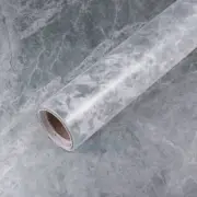 Rollo De Papel Mármol Tapiz Decorativo Autoadhesivo Para Cocina Habitacion Gris