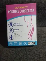 Posture Corrector Adjustable Upper Back Brace Pink S/M New Open Box