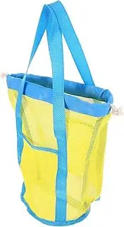 LALADEFIEE Pool Bag Mesh Beach Bag Organizer Drawstring Beach Pouch Beach Toys and Girls Drawstring Bag Handheld Beach Bag