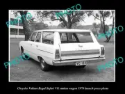 OLD LARGE HISTORIC PHOTO OF 1970 CHRYSLER VALIANT VG REGAL SAFARI SW PRESS PHOTO