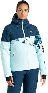 [Dare 2b] Womens/Ladies Leaf Print Ski Jacket (UK Size: 10 UK) (Moonlight Denim/Water Ballet)
