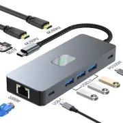 10 in 1 Laptop Docking Station HUB USB-C HDMI 4K USB 3.0 PD SD TF Adapter