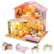 DIY Miniature Dollhouse Kit, Mini House Building Kit for Adults, Tiny House M...
