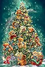 New 5D Diamond Painting Kits for Adults Kids, Awesocrafts Christmas Tree Teddy Bear Full Drill DIY Diamond Art Crystal Rhinestone Paint by Diamonds Cross Stitch (Christmas Tree)