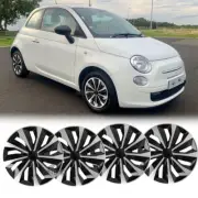 Set of 4 15" Wheel Covers Snap On Hub Caps Fit R15 Tire & Steel Rim For Fiat 500 (for: Fiat)