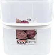 Decor Tellfresh Super Square Food Storer with White Handle, 12.5 Litre Capacity