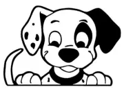 Dalmatian Puppy 5" Black Graphic Vinyl Decal Car Window Laptop Tablet Notebook