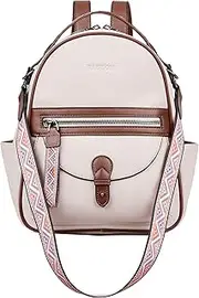 [FADEON] Mini Backpack Purse for Women, Designer Leather Cute Roomly Backpacks, Daily Ladies Shoulder Backpack Fashion Handbag