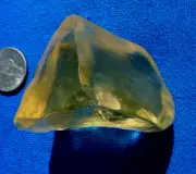 Libyan Desert Glass Meteorite Tektite impact specimen( 425 crt)Soft yellow AAAA+