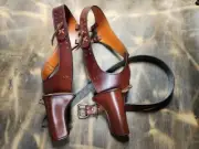 leather holster for Double action revolvers Colt SAA clones, custom barrel USA