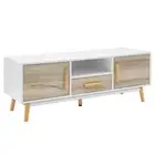 Artiss TV Cabinet Entertainment Unit 120cm Wood White Gino