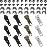 52 Pcs Zipper Repair Kit for Zipper Pull Replacement Universal #5 Replacement Zi