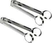 IWOWHERO 2pcs Mini Whisk Egg Flipper Spatula Stainless Steel Tongs for Kitchen Gadget Egg Turner
