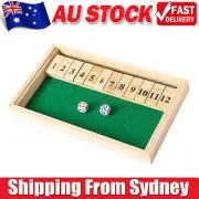 Wooden Shut 12 Number The Box Dice Game Board Set Family Pub Bar Board Game