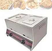 Double Fryer Liquefied Commercial Deep Fryer Large Capacity Frying Pan KFC Fried Chicken and Chips Deep Fryer