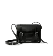 Dr martens 11" LEATHER SATCHEL Kievsmooth Shoulder Cross Bag Black AB097001