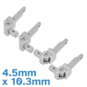 4pcs 4.5mm x 10.3mm Spring Hinge Assembly Acetate Eyeglass Frame Repair Part