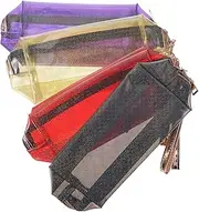 TOVINANNA 4pcs Transparent Cosmetic Bag Travel Make up Bag Mini Clear Purse Clear Makeup Bag Makeup Storage Bag Travel Bag for Toiletries Clear Travel Bag Travel Makeup Bag Storage Pouch PVC