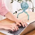 Clip-on Design Flexible Tripod Fan 3 Gears Mini Handheld Fan Travel