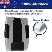 Bonnet Scoop Hood Vent Raptor Style Black & White fits Ford Ranger PX1 2011-2015