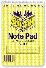 Spirax 560 Notebook - Pocket - 112 x 77mm - 96 Page - 40 Pack